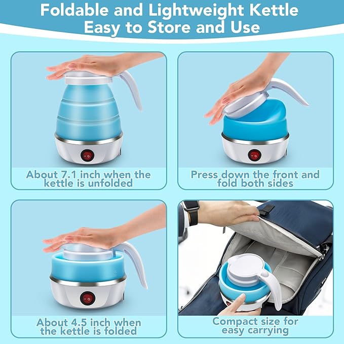 Collapsible Silicone Travel Electric Kettle