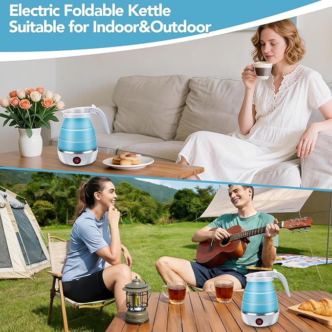 Collapsible Silicone Travel Electric Kettle