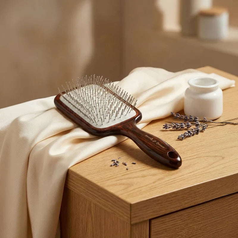 Wood Paddle Hair Brush